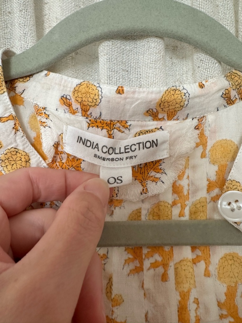 Emerson Fry White Blouse with Marigold Floral Print - Picture 3 of 6